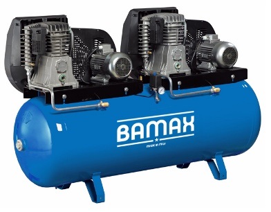 BAMAX Tandem 59G/500T5,5 olejový kompresor s dvema agregáty 2x4kW