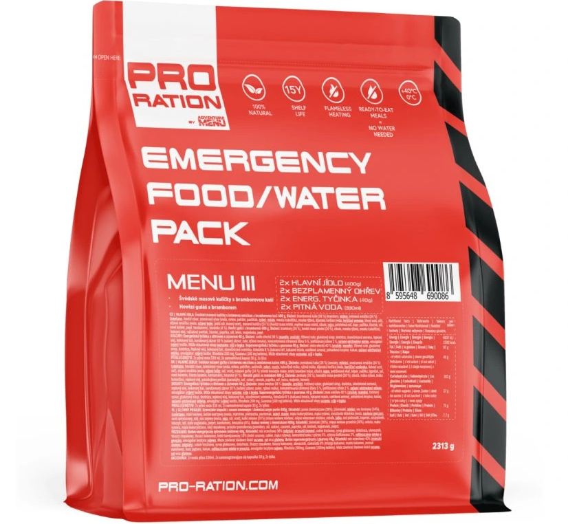 Emergency food PACK Menu III