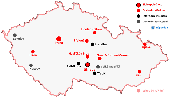 mapa ČR