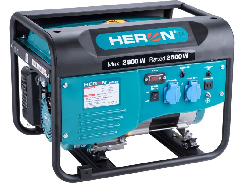 HERON elektrocentrála benzínová 2,8kW/6,5HP - 