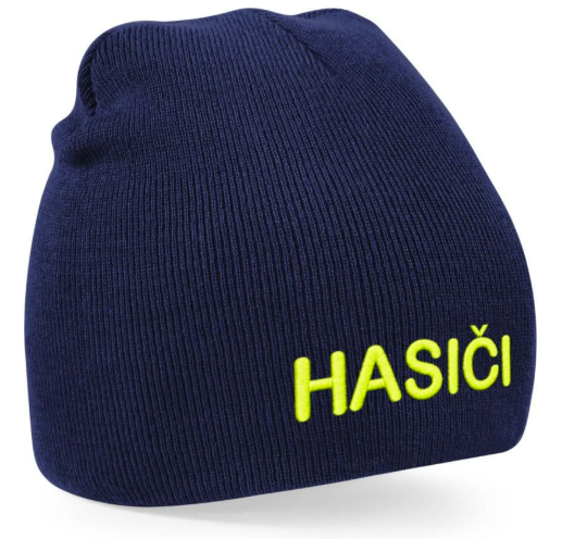 Krátká teplá zimní čepice HASIČI
