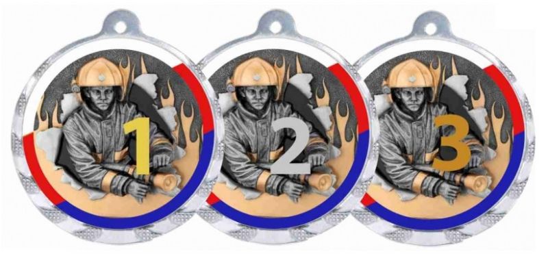 Medaile - hasič s proudnicí - 