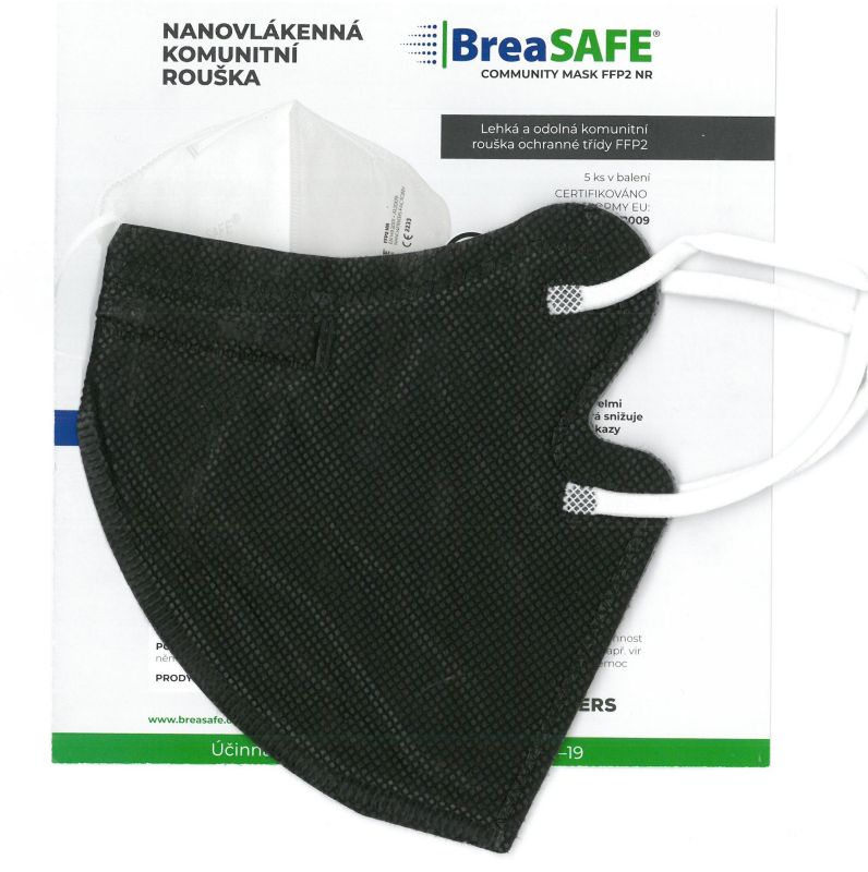 Nanovlákenná komunitní rouška, respirátor BreaSAFE® FFP2 - 