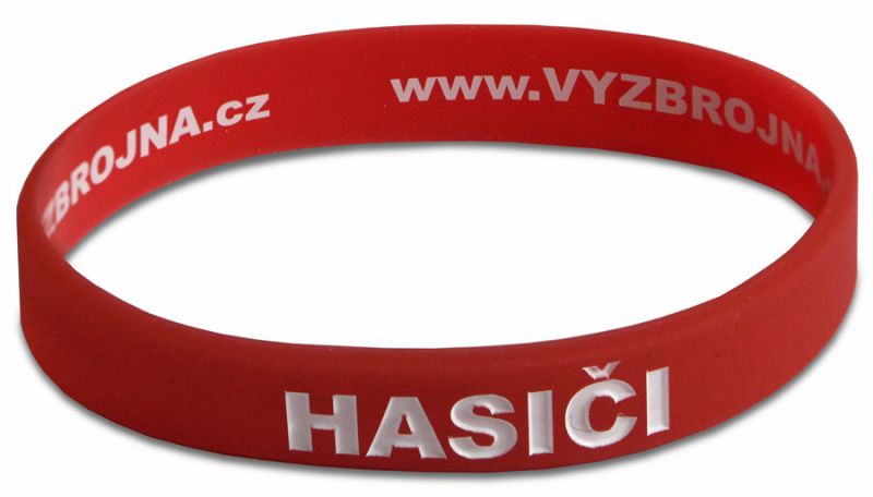 Náramek na ruku s logem HASICI - cervený