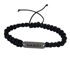 Náramek na ruku s logem HASIČI - pletený