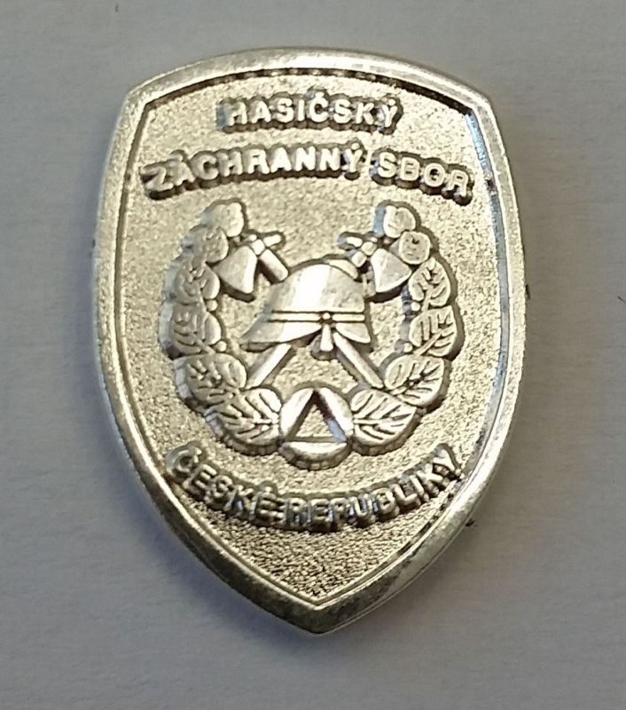 Odznak HZS na klopu stríbrný