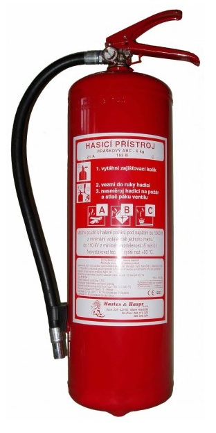 P6Te - práškový hasicí prístroj 