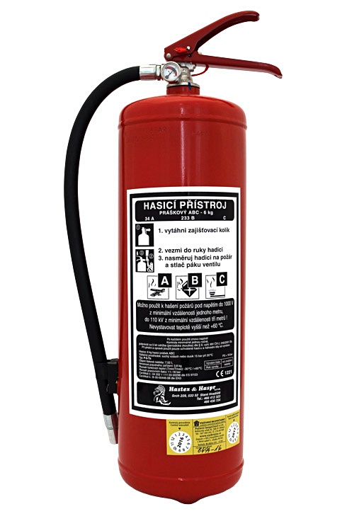 P6Th - práškový hasicí přístroj  - 