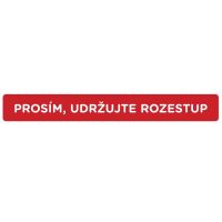Podlahov znacka PROSM, UDRUJTE ROZESTUP, 600mm x 75mm