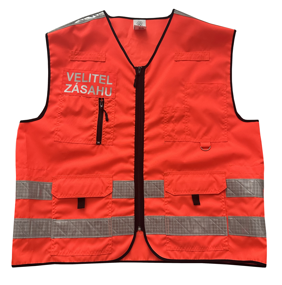 Reflexní vesta nápis Velitel zásahu