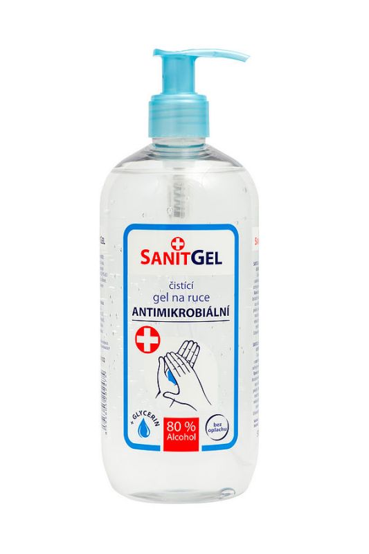 SANITGEL cistící gel na ruce antimikrobiální 500ml
