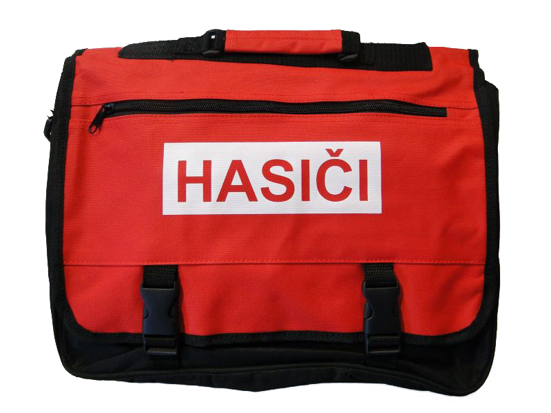 Taška na dokumenty s nápisem HASICI cervená