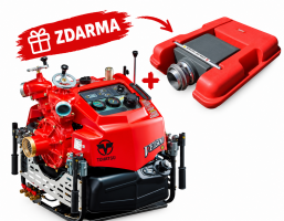 TOHATSU VE 1500 přenosná motorová stříkačka s vřetenovými uzávěry + Plovoucí sací koš Amphibio MINI 