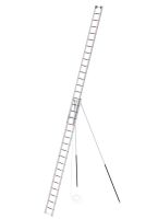 Výsuvný lanový žebřík s podpěrami - dvoudílný