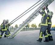 výsuvný lanový žebřík - třídílný